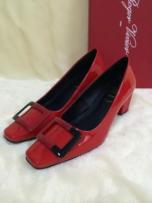 RV Shallow mouth Block heel Shoes Women--035
